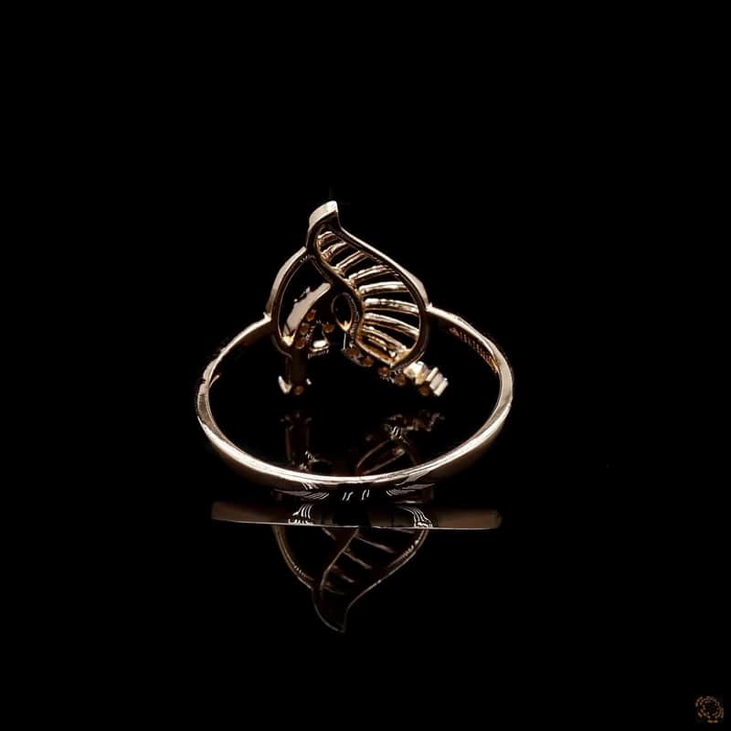 Fan Openwork Diamond Ring 5