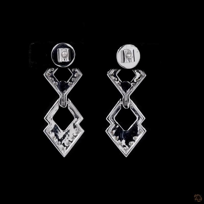 Enamel Rhombus Drop Earrings 2