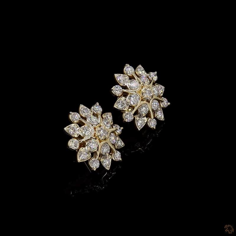 Starburst Floral Stud Earrings 2