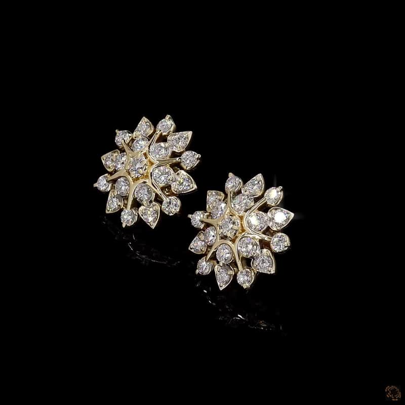 Starburst Floral Stud Earrings 3