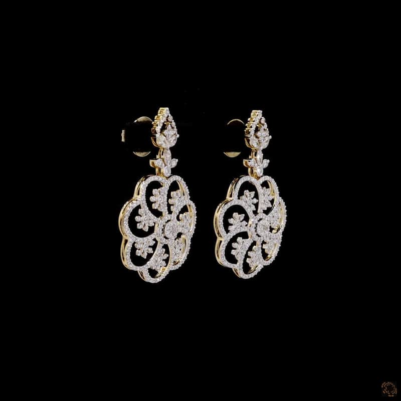 Openwork Floral Drop Earrings 2