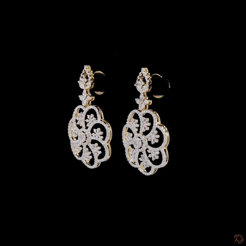 Openwork Floral Drop Earrings 3