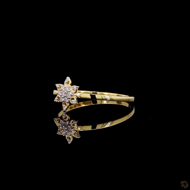 Scroll Starburst Diamond Ring 3