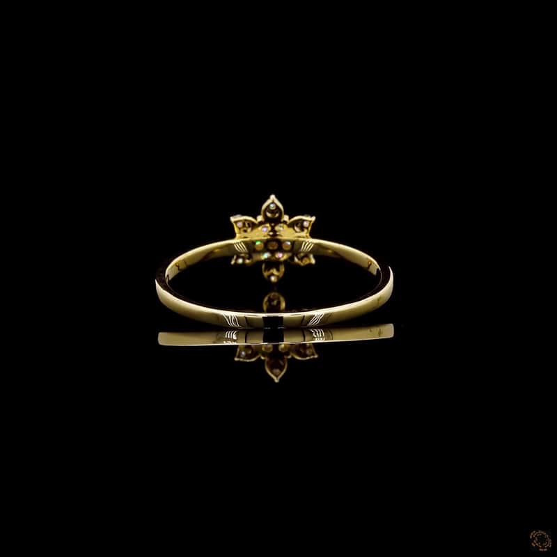 Scroll Starburst Diamond Ring 4