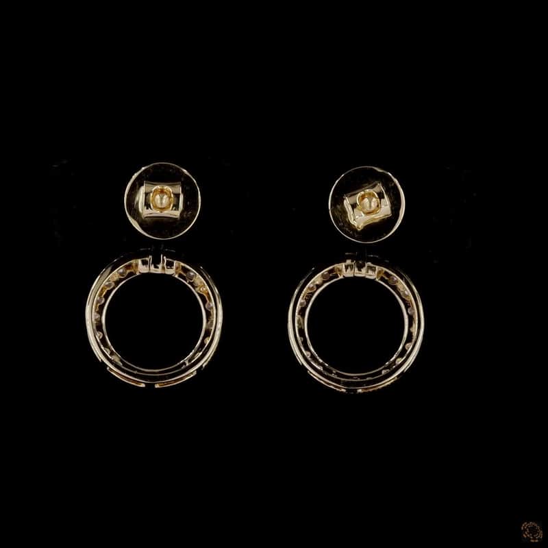 Solitaire Circle Drop Earrings 5