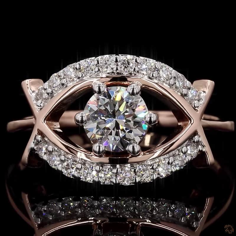 Eye Motif Diamond Ring 2