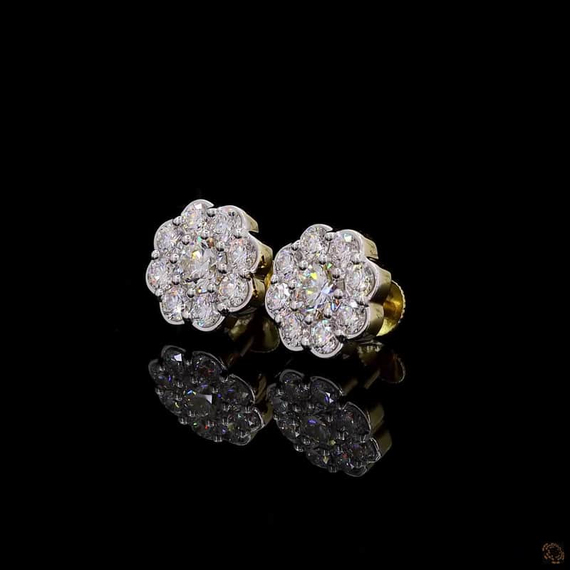 Floral Cluster Stud Earrings 4
