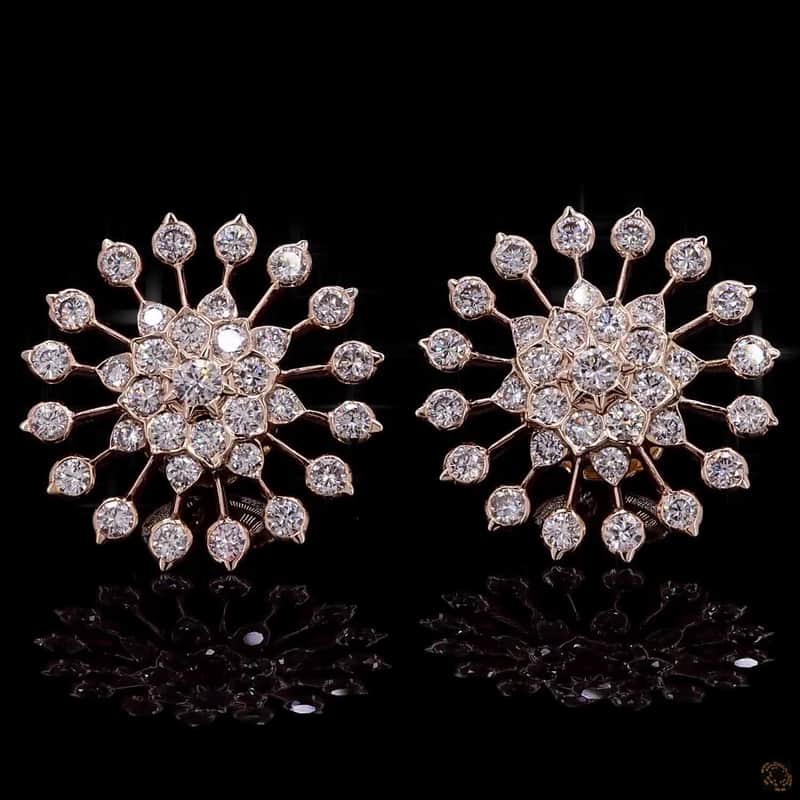 Starburst Spoke Stud Earrings 2