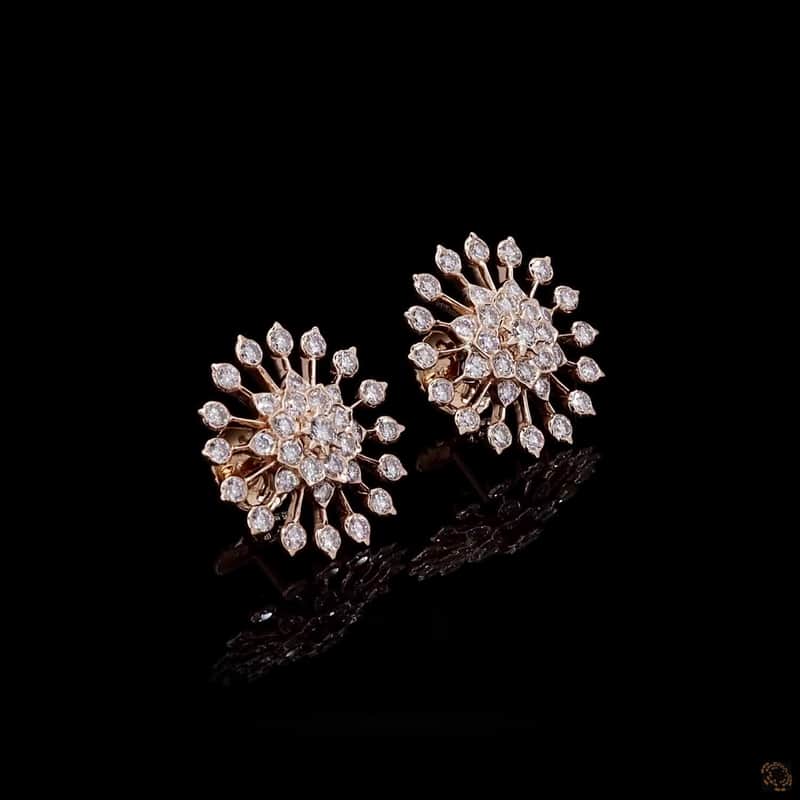 Starburst Spoke Stud Earrings 3