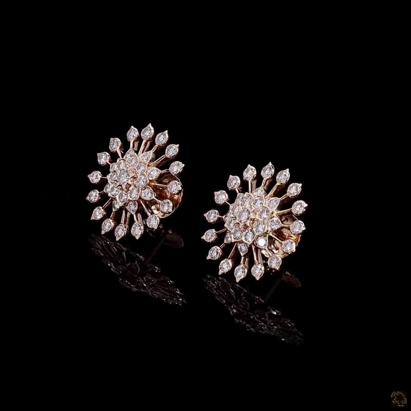 Starburst Spoke Stud Earrings 4
