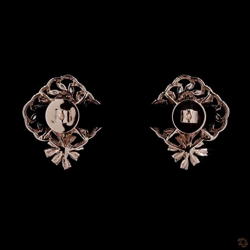 Floral Rhombus Cluster Earrings 4