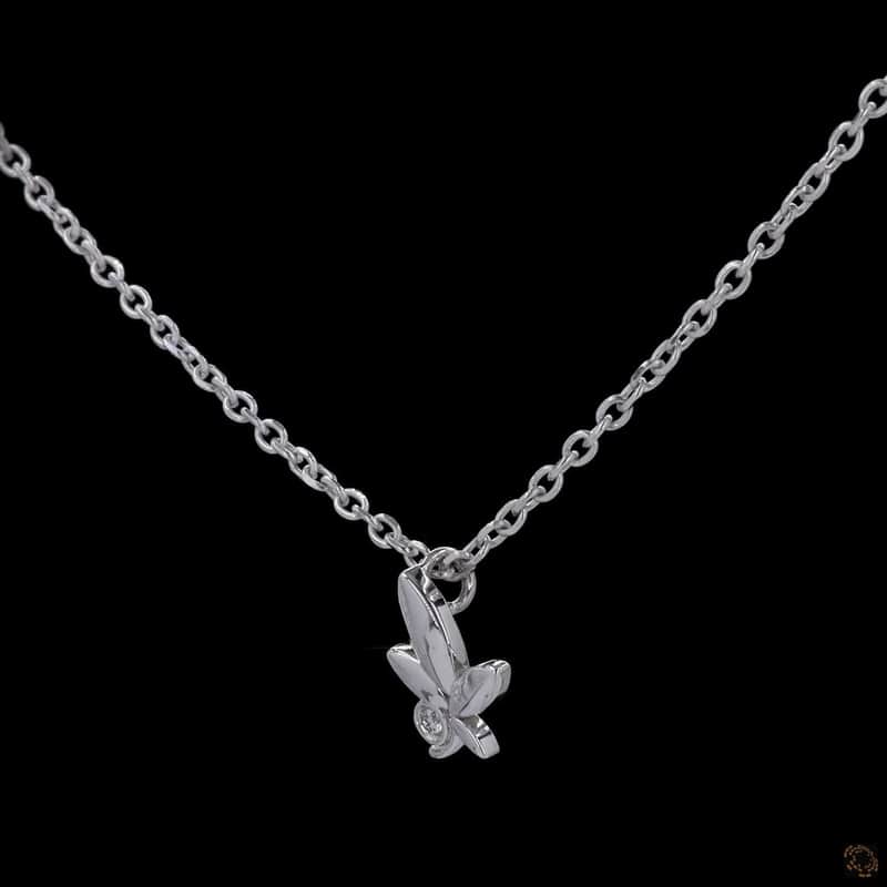 Leaf Bezel Pendant 3