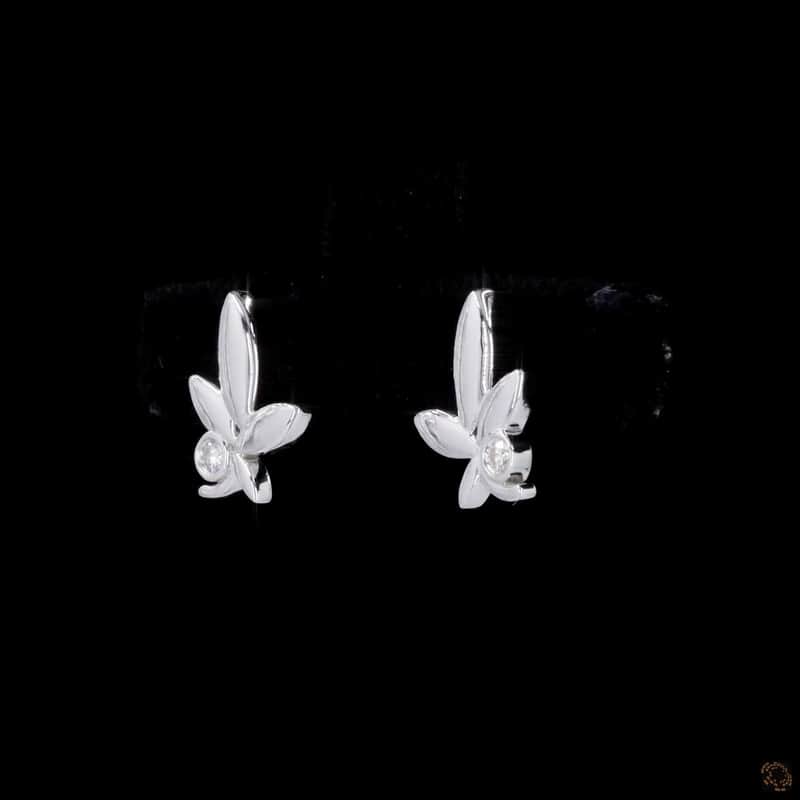 Leaf Sprig Stud Earrings 3
