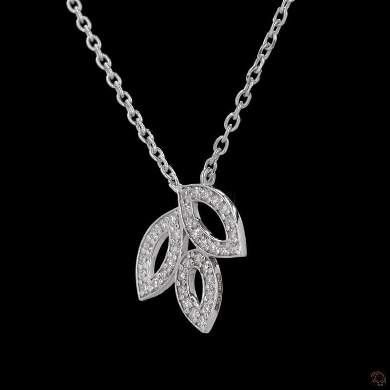 Triple Leaf Spray Pendant 3