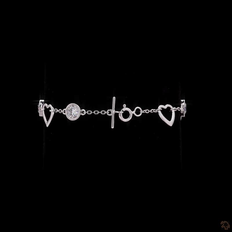 Heart Station Chain Bracelet 4