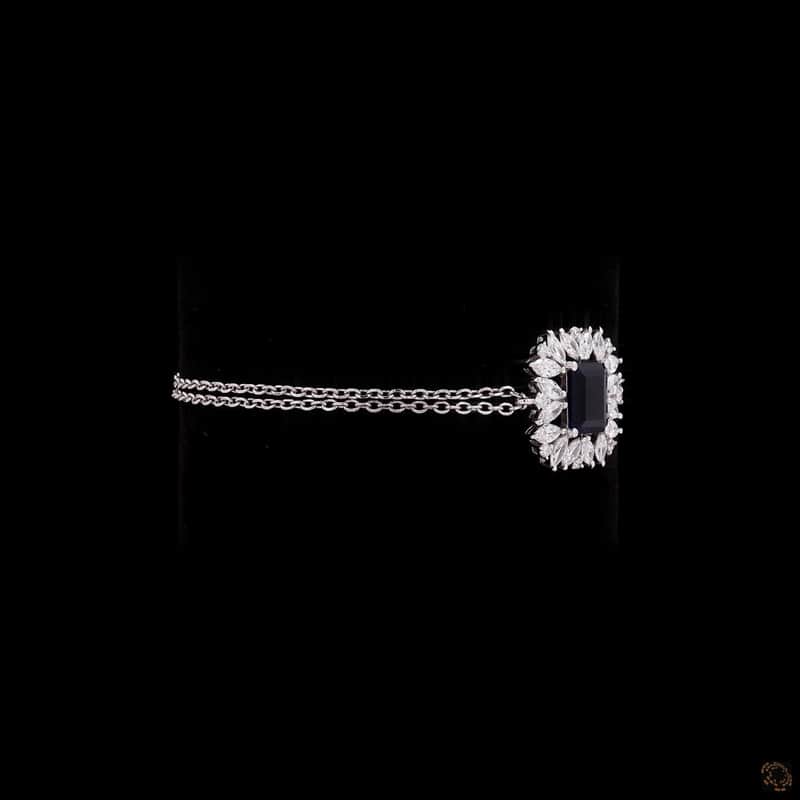 Sapphire Floral Halo Bracelet 2