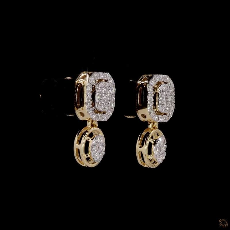 Rectangle Oval Drop Earrings 3