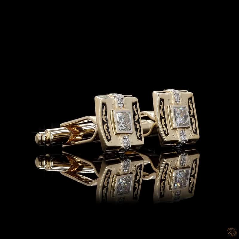 Princess Scroll Panel Cufflinks 2