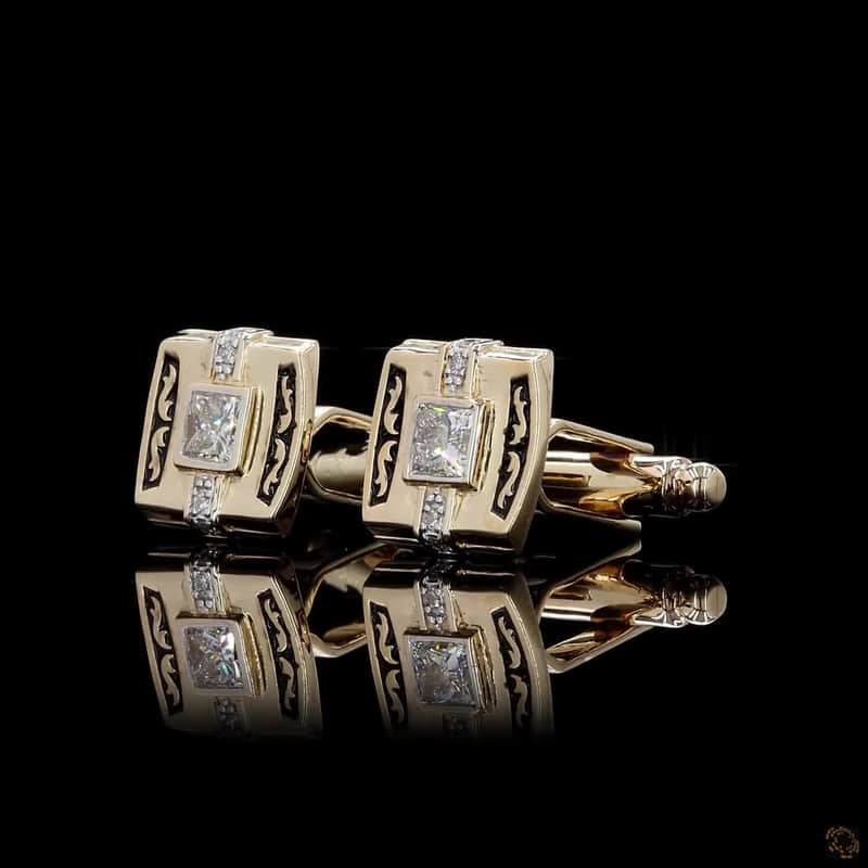 Princess Scroll Panel Cufflinks 3