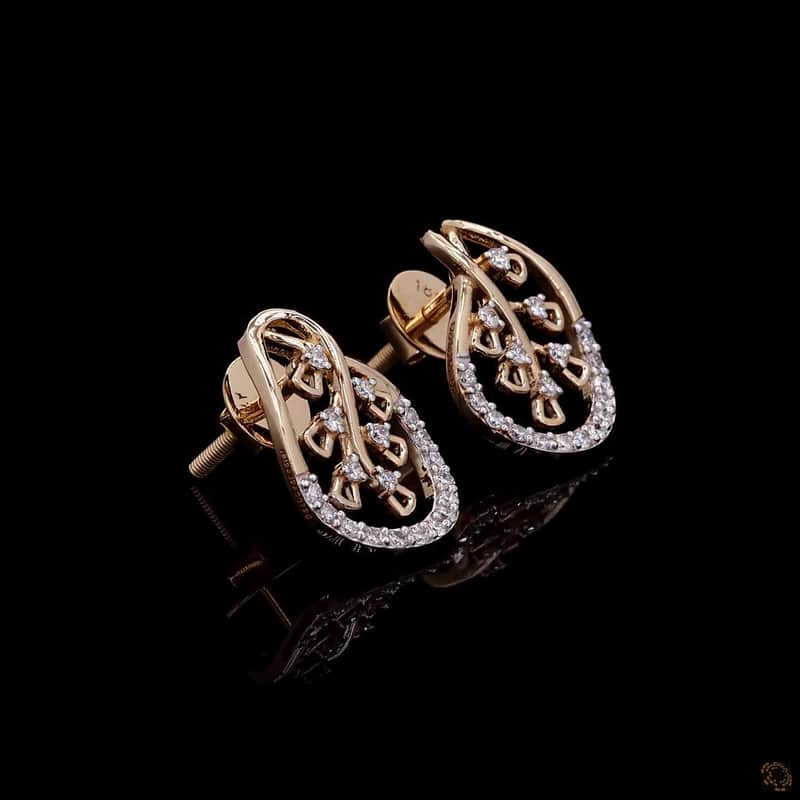 Branch Openwork Stud Earrings 2