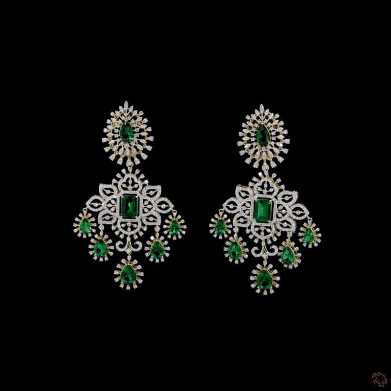 Emerald Pearl Bib Necklace Set 5