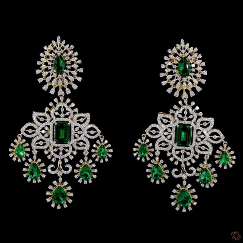 Emerald Pearl Bib Necklace Set 6