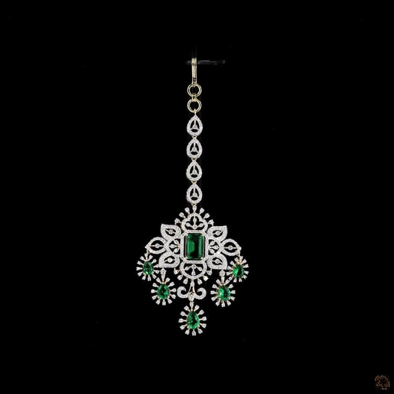Emerald Pearl Bib Necklace Set 7