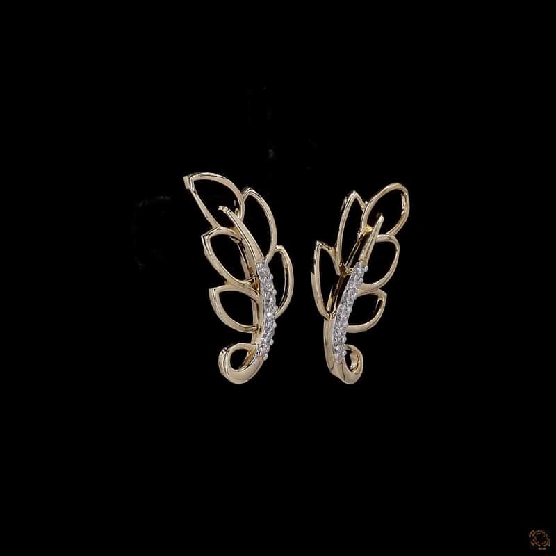 Leaf Openwork Stud Earrings 2