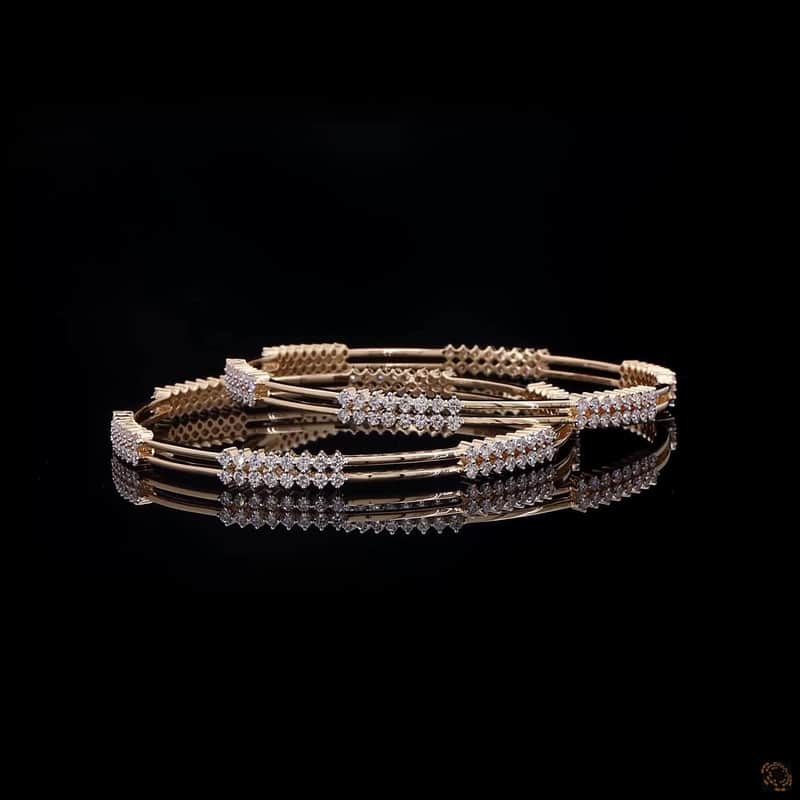 Diamond Station Bangle Pair 2