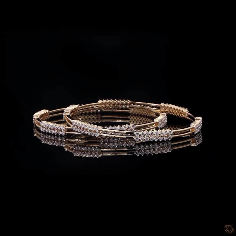 Diamond Station Bangle Pair 3