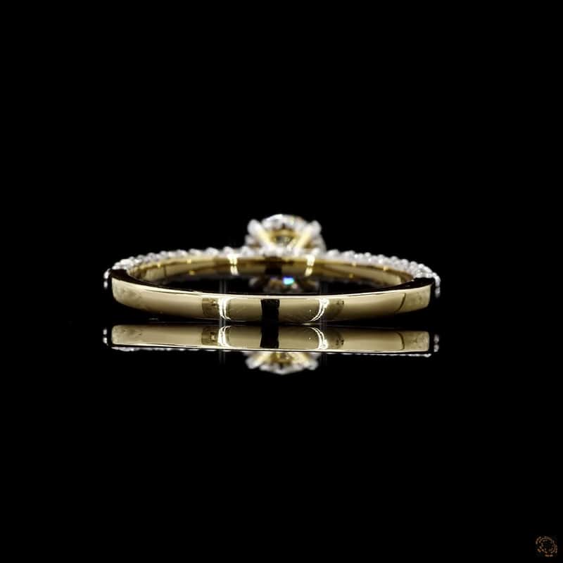 Pavé Shank Solitaire Ring 2