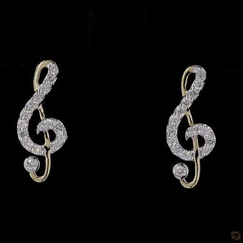 Treble Clef Stud Earrings 2