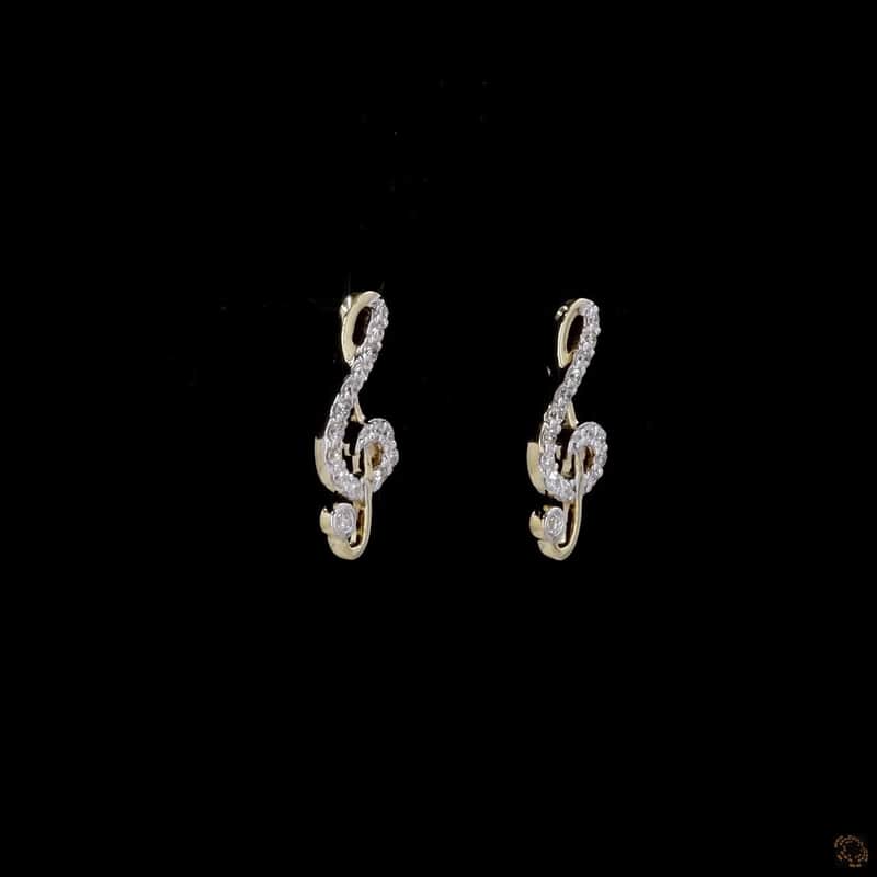Treble Clef Stud Earrings 3
