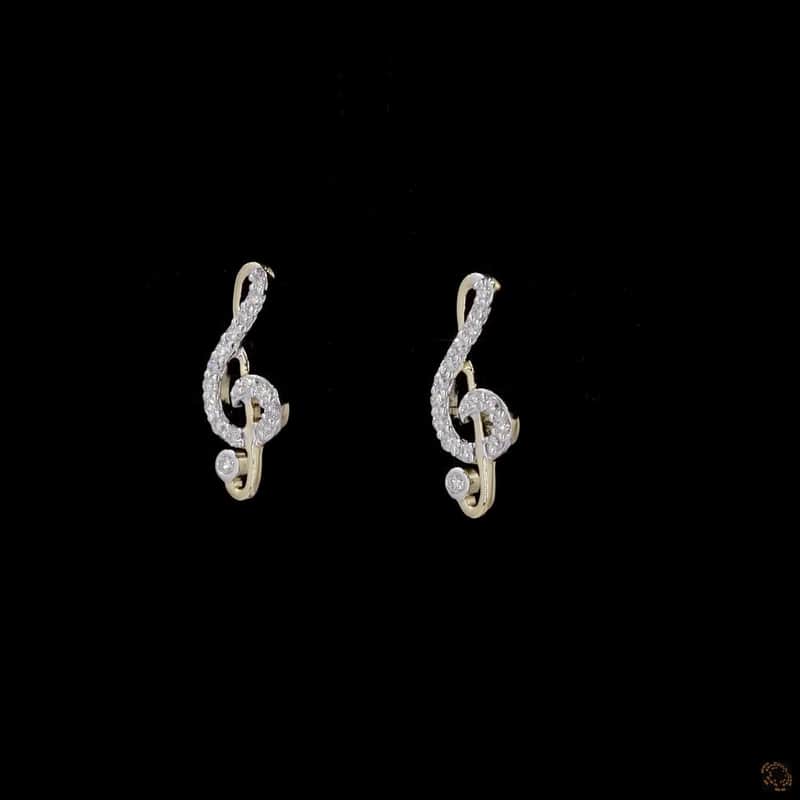 Treble Clef Stud Earrings 4
