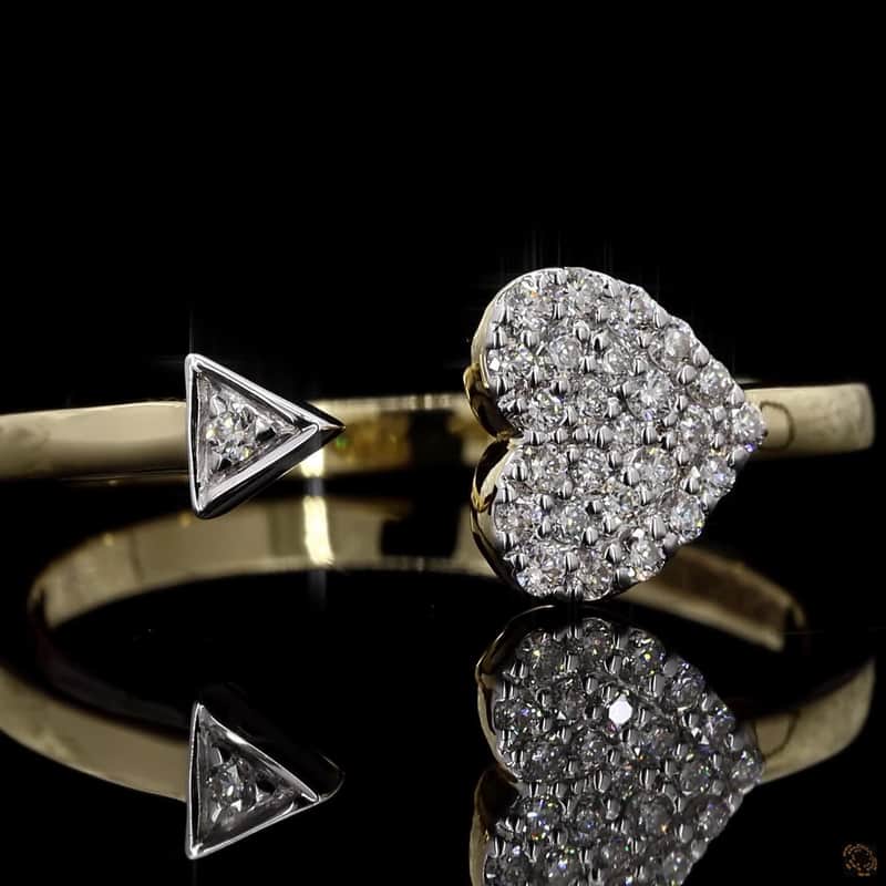 Heart Arrow Bypass Ring 6