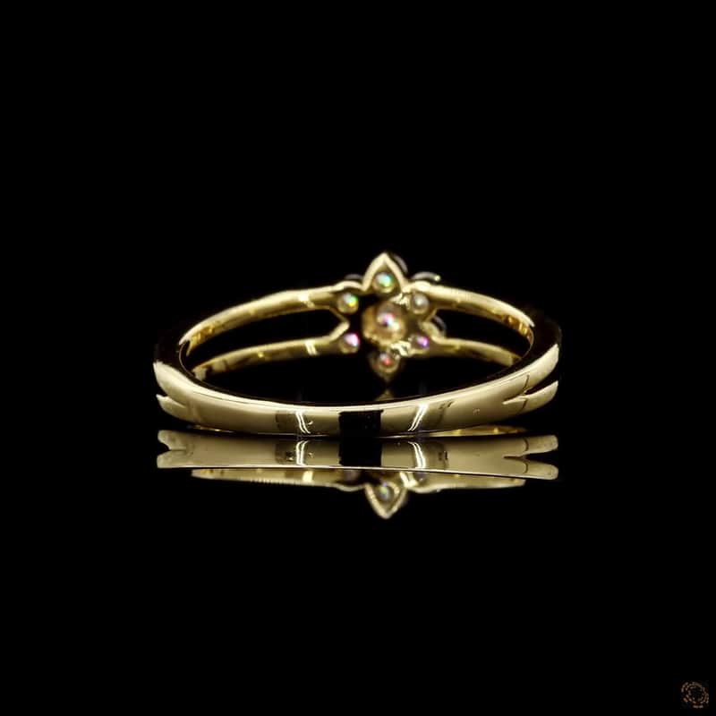 Opal Star Flower Ring 5