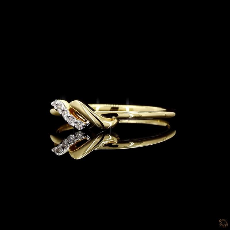 Asymmetric Diamond Bypass Ring 4