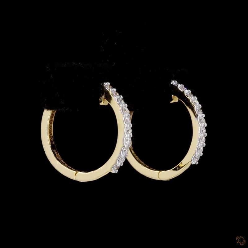 Pavé Front Hoop Earrings 2