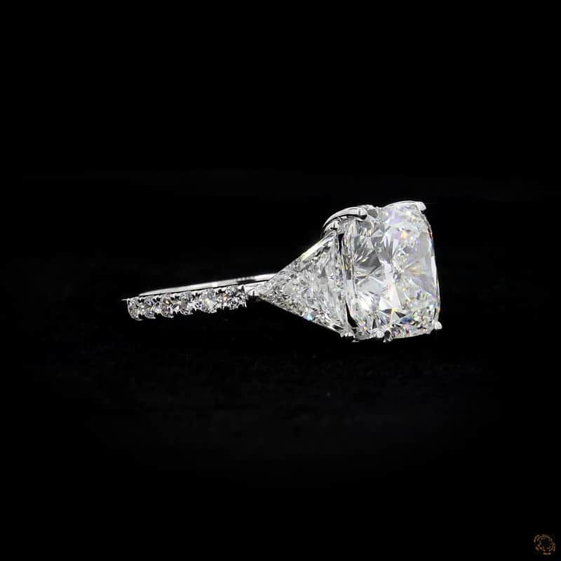 Cushion Trillion Three-Stone Ring 3