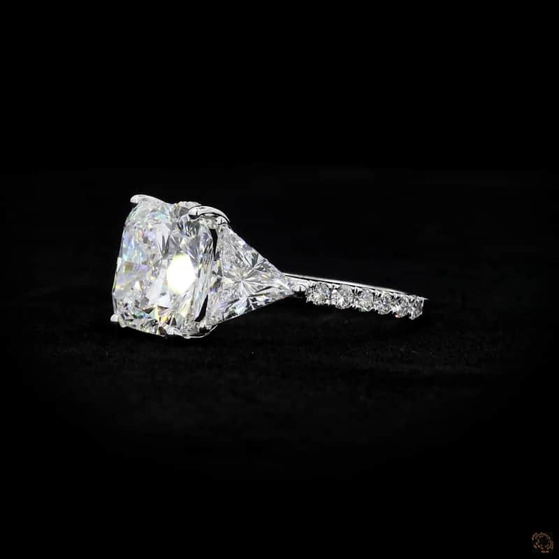 Cushion Trillion Three-Stone Ring 4