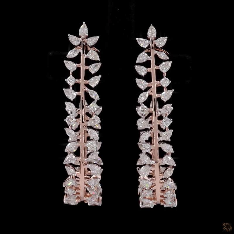 Leaf Vine Inside-Out Hoop Earrings 2
