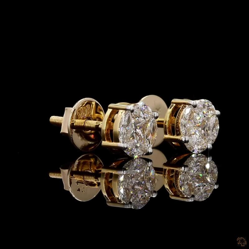 Marquise Cluster Stud Earrings 2