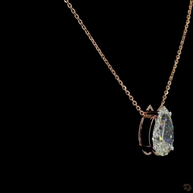 Pear Solitaire Pendant 2