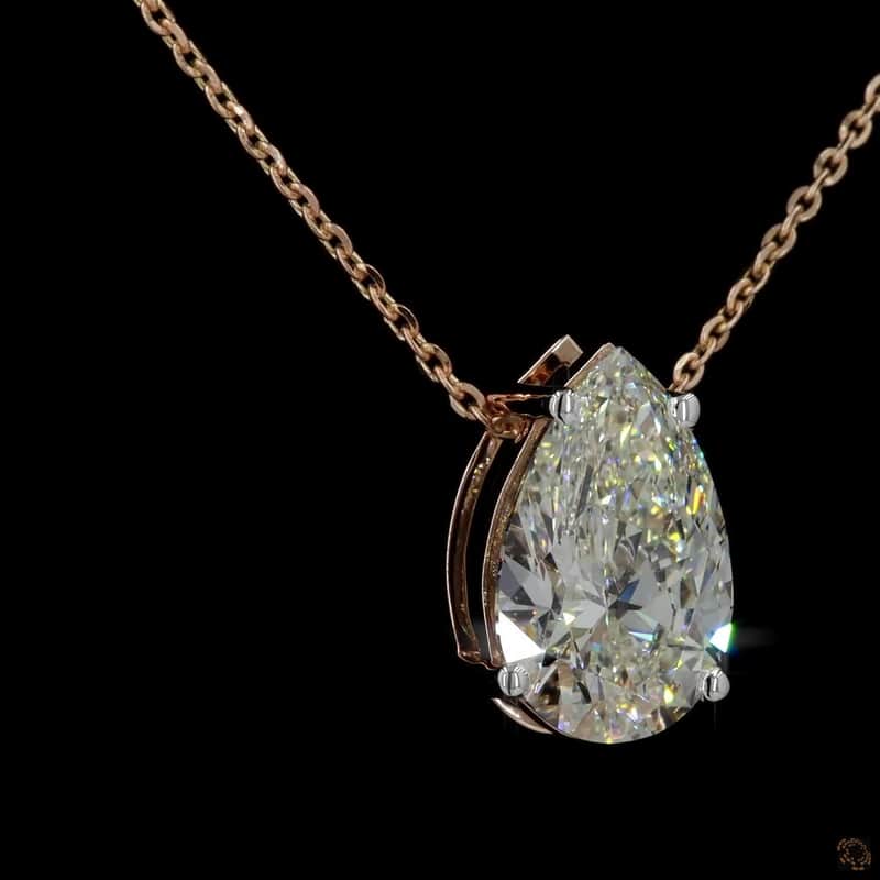Pear Solitaire Pendant 4