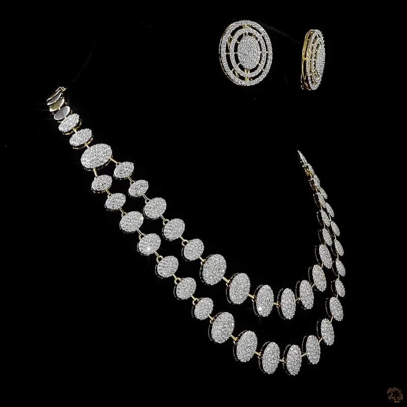Pavé Oval Cluster Necklace Set 3