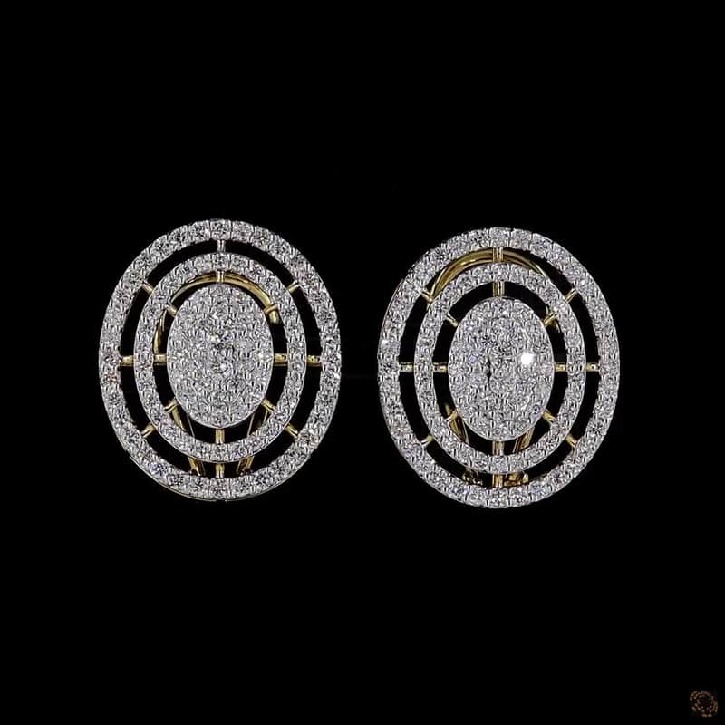 Pavé Oval Cluster Necklace Set 5
