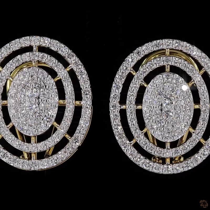 Pavé Oval Cluster Necklace Set 6