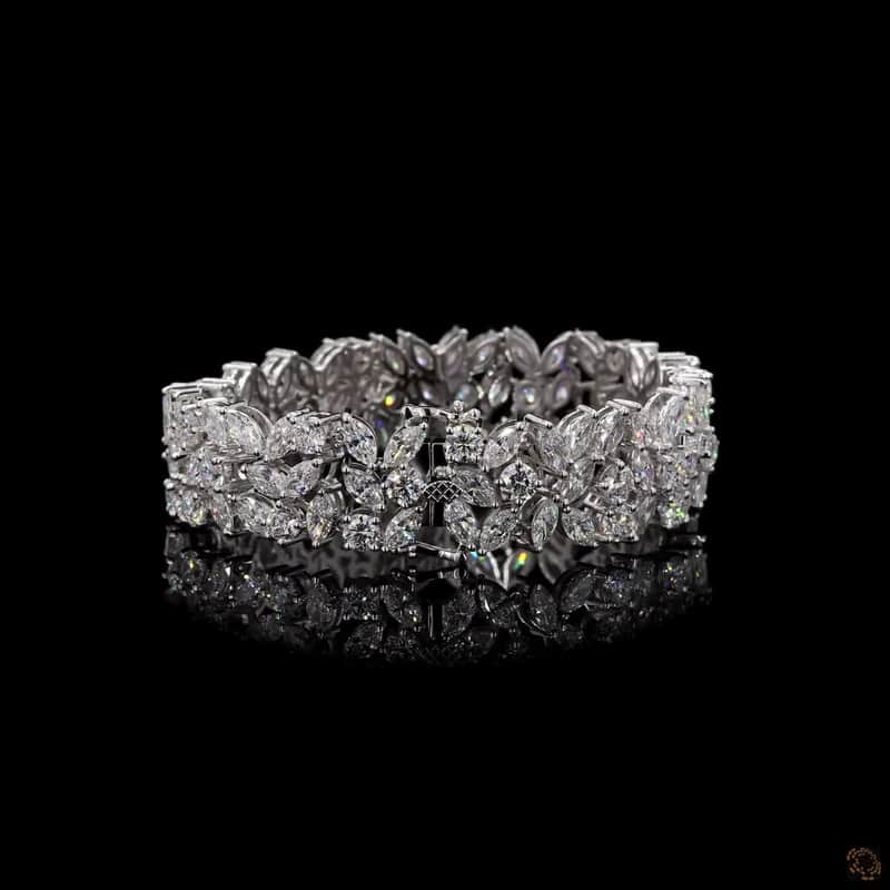 Marquise Floral Link Bracelet 3