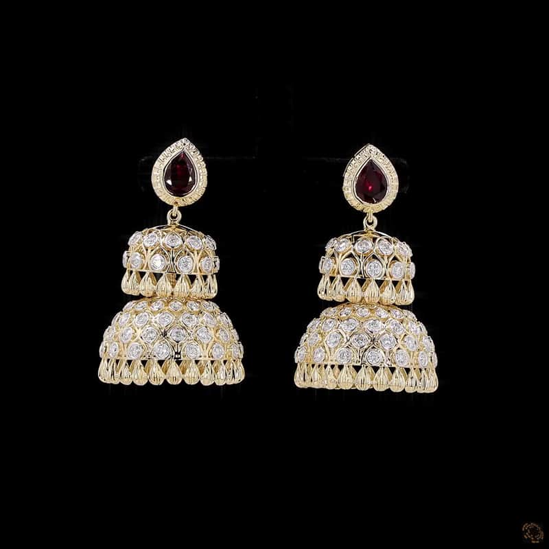 Pearl Fringe Jhumka Necklace Set 2