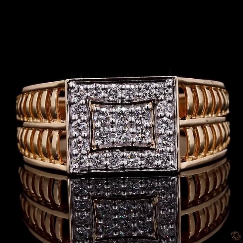 Rectangular Pavé Signet Ring 2